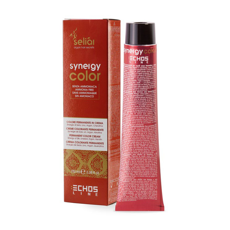 Безаміачна крем-фарба для волосся Echosline Seliar Synergy Color з арганою та кератином 6.01 Dark Blonde Natural Ash, 100 мл